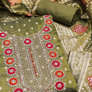 green-woven-with-sequins-embroidered-simmer-cotton-silk-dress-material