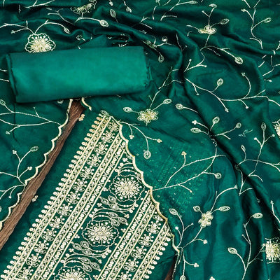 green-sequins-embroidered-chinon-dress-material-1