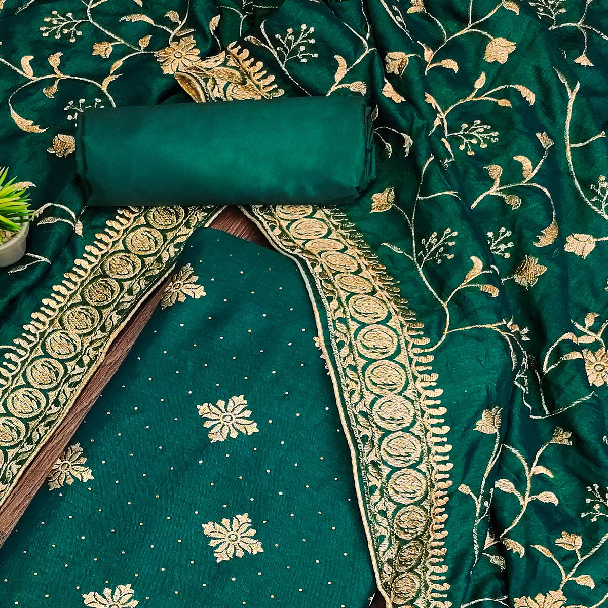 green-floral-embroidered-chinon-dress-material-1