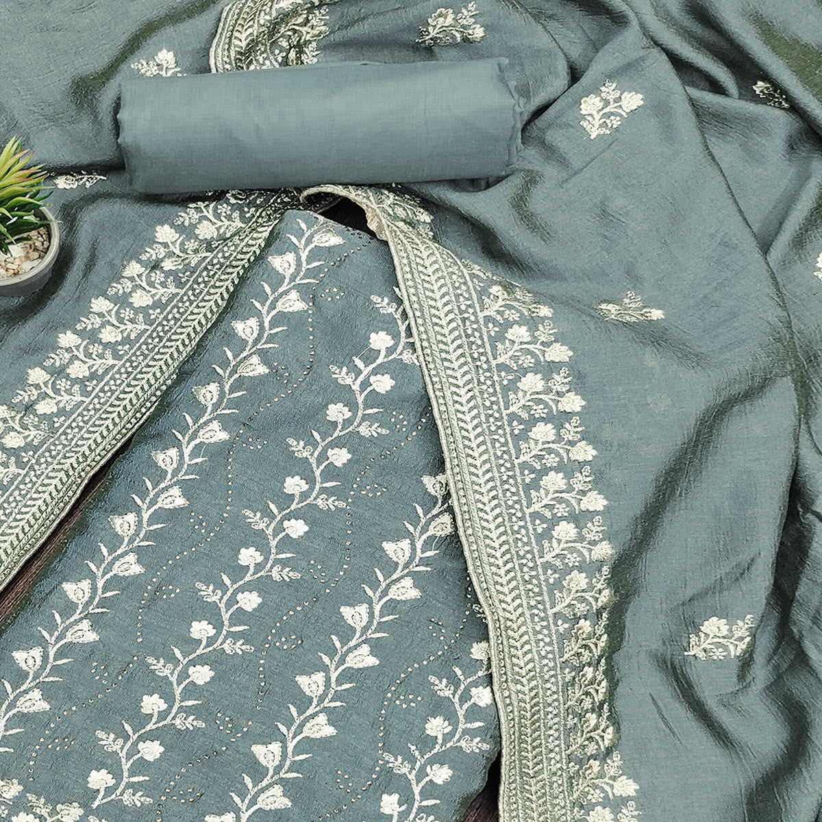 grey-floral-embroidered-chinon-dress-material