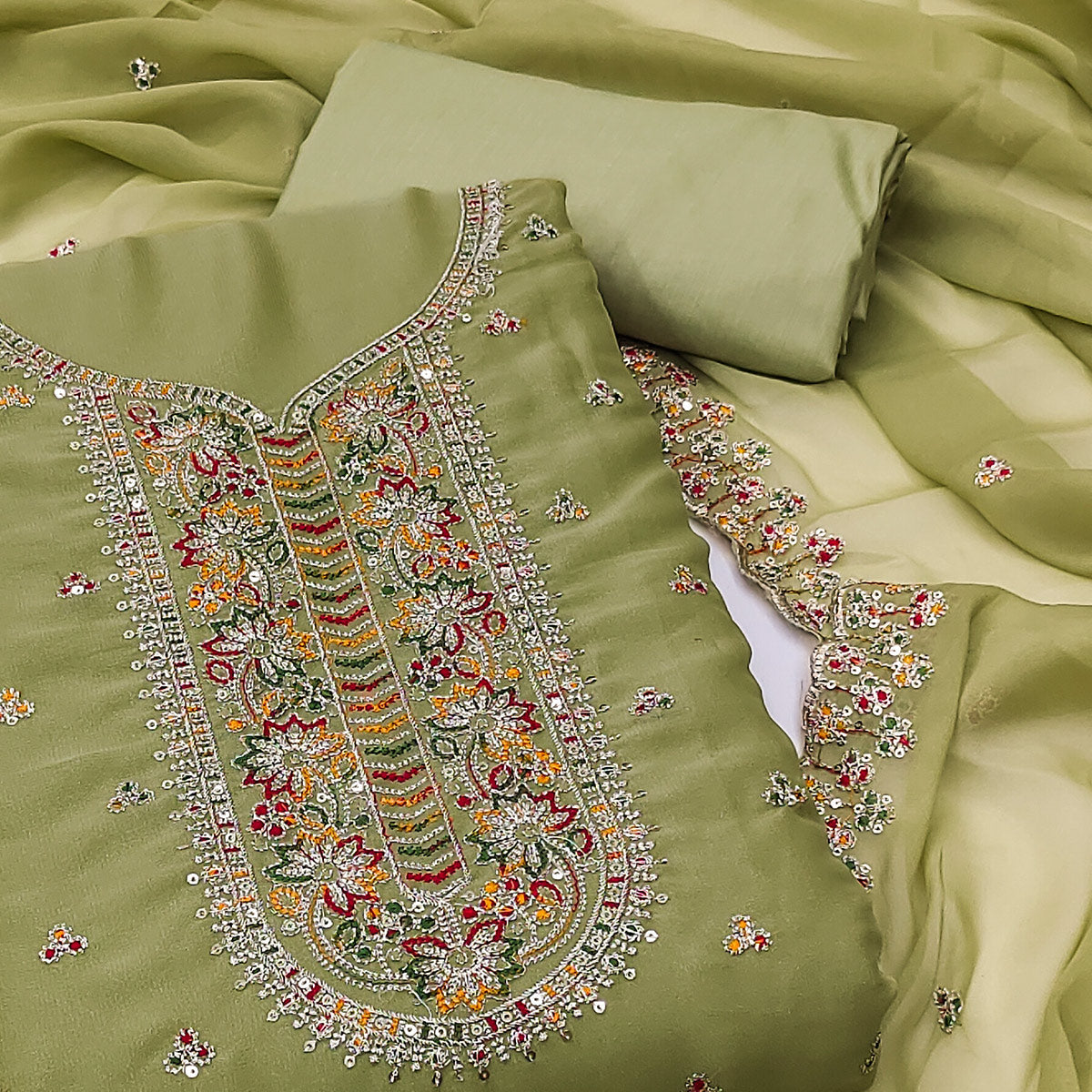 green-sequins-embroidered-georgette-dress-material-6