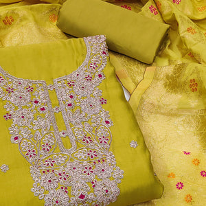green-floral-sequins-embroidered-roman-cotton-silk-dress-material