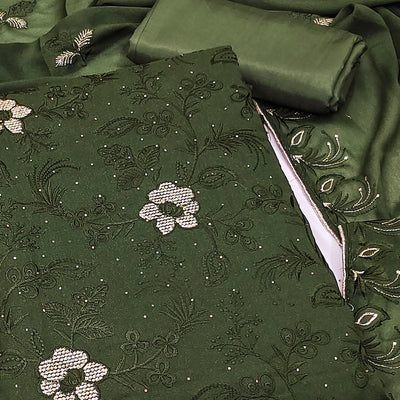 green-floral-embroidered-with-stonework-georgette-dress-material