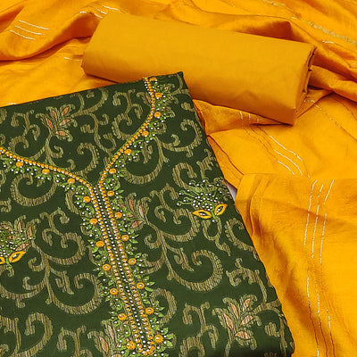 green-woven-cotton-blend-unstitched-dress-material-1