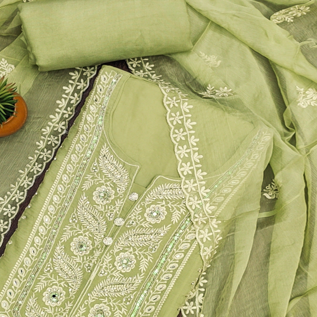 green-floral-sequins-embroidered-organza-dress-material-3