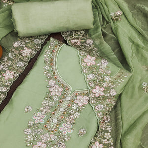 green-floral-sequins-embroidered-organza-dress-material-4