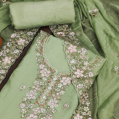 green-floral-sequins-embroidered-organza-dress-material-4