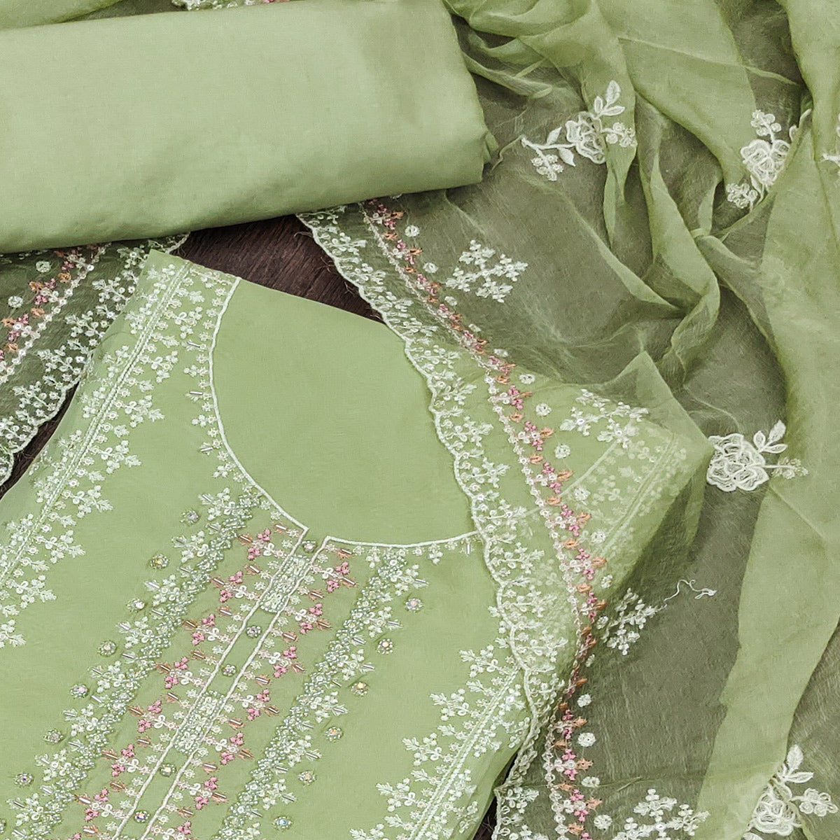 green-floral-embroidered-organza-dress-material-9