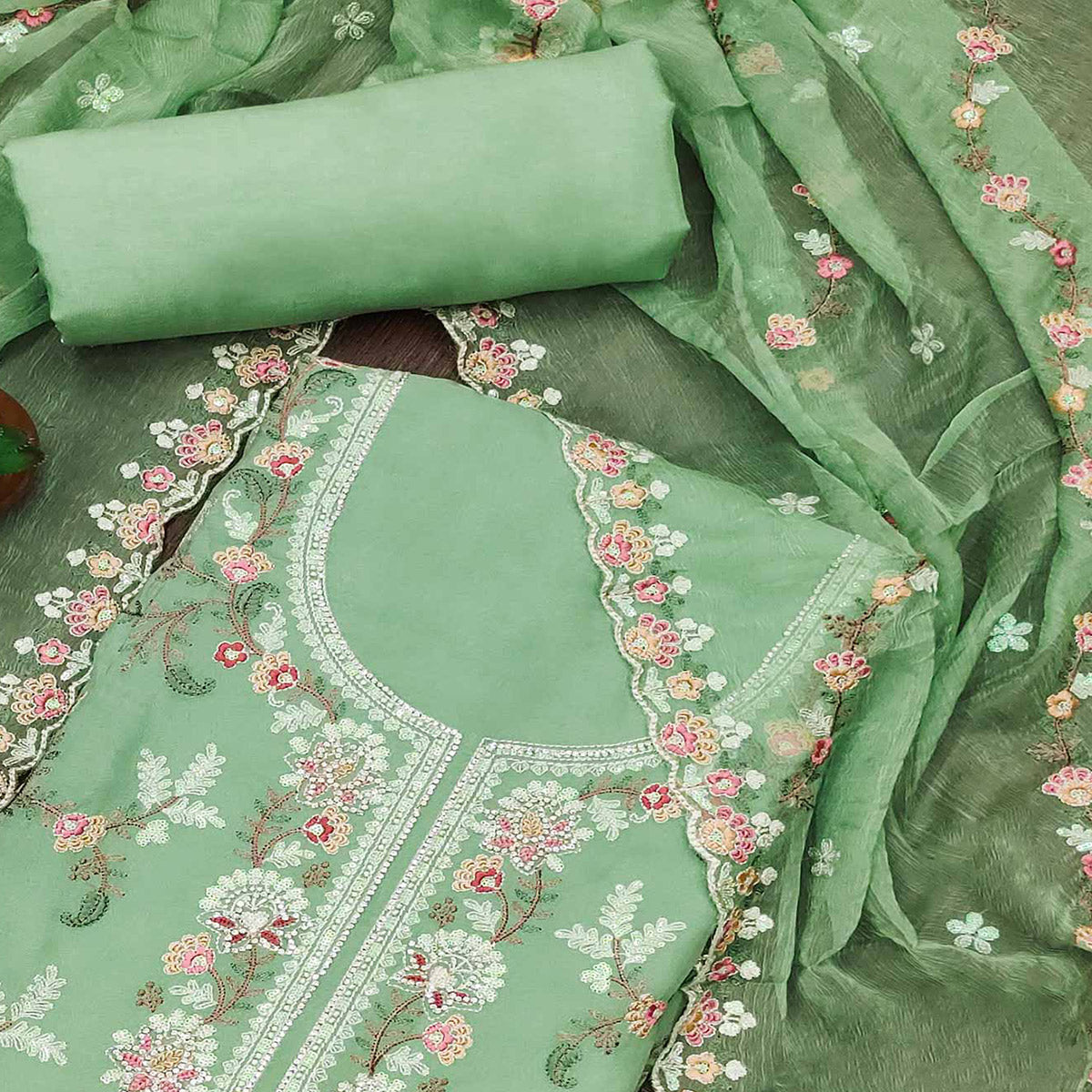 green-floral-sequins-embroidered-georgette-dress-material-8