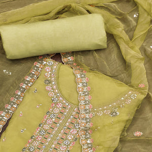 green-sequins-embroidered-with-mirror-work-organza-dress-material