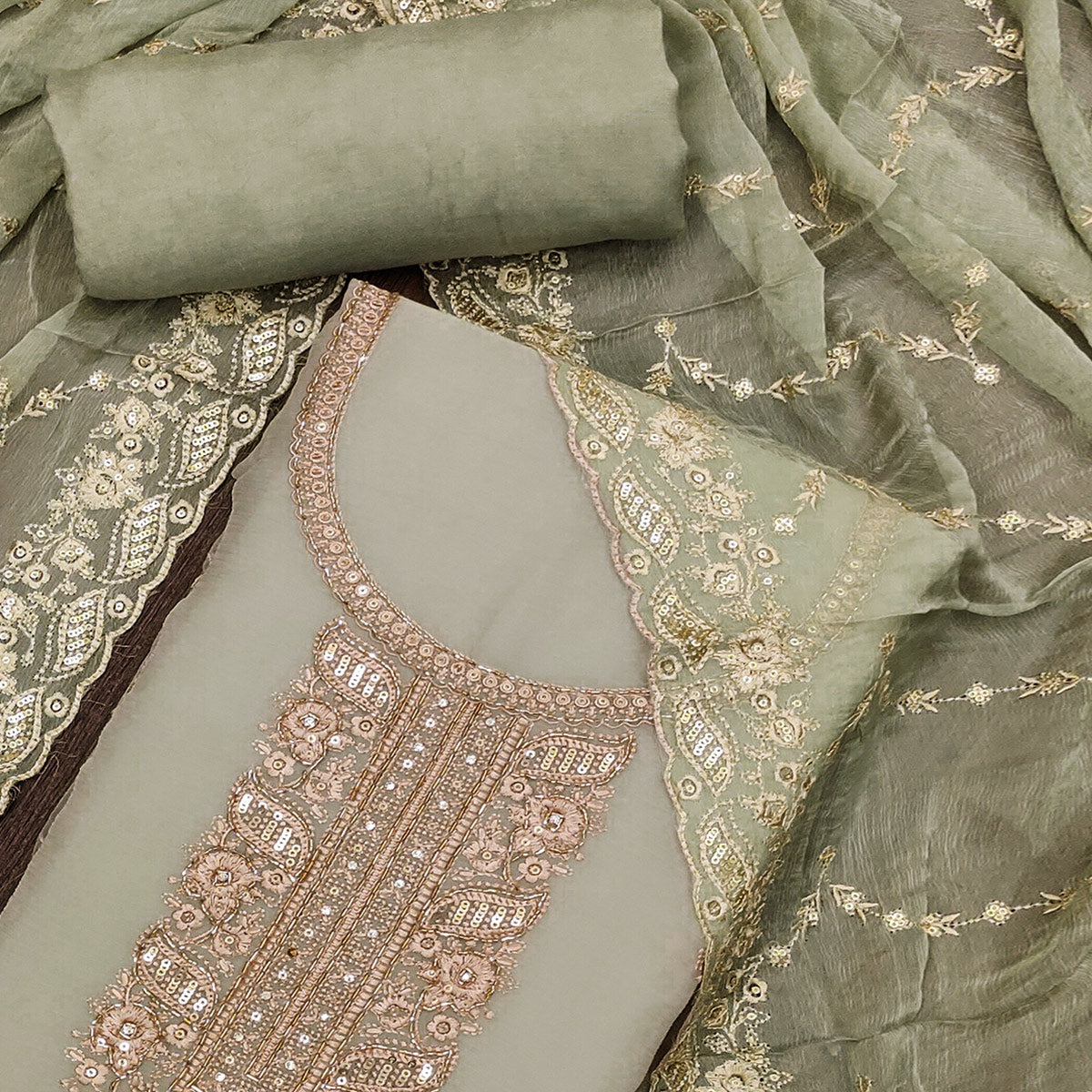 green-floral-sequins-embroidered-chiffon-dress-material