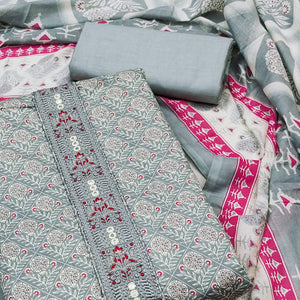 grey-floral-printed-with-yoke-embroidered-pure-cotton-dress-material