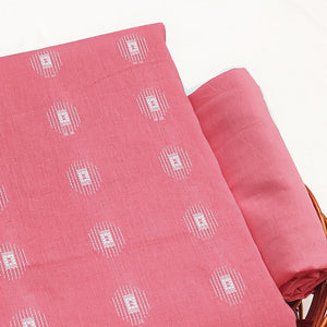 Gajari Pink Woven Pure Cotton Dress Material