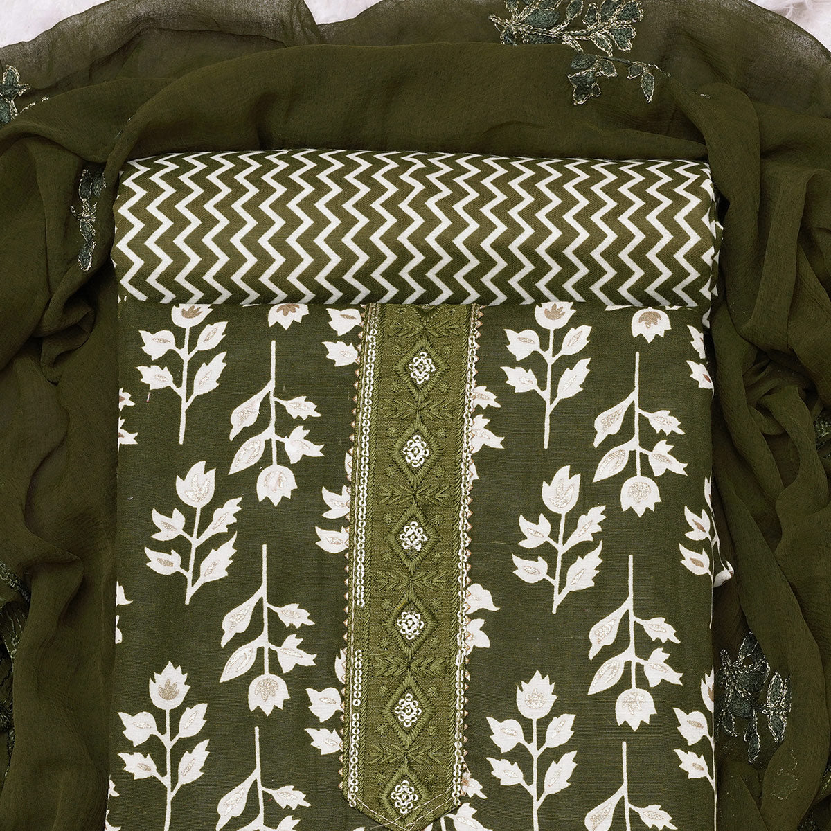 green-foil-printed-cotton-blend-dress-material-1