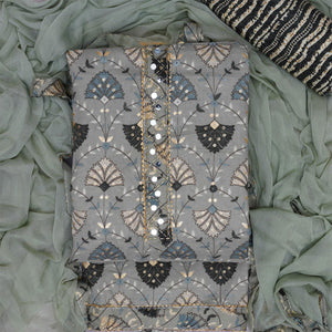 green-floral-foil-printed-poly-cotton-dress-material