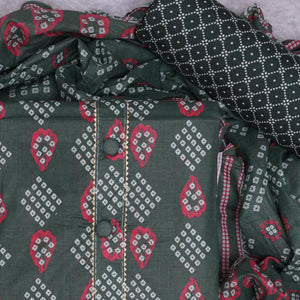 green-bandhani-printed-cotton-blend-dress-material