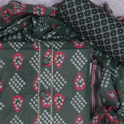 green-bandhani-printed-cotton-blend-dress-material