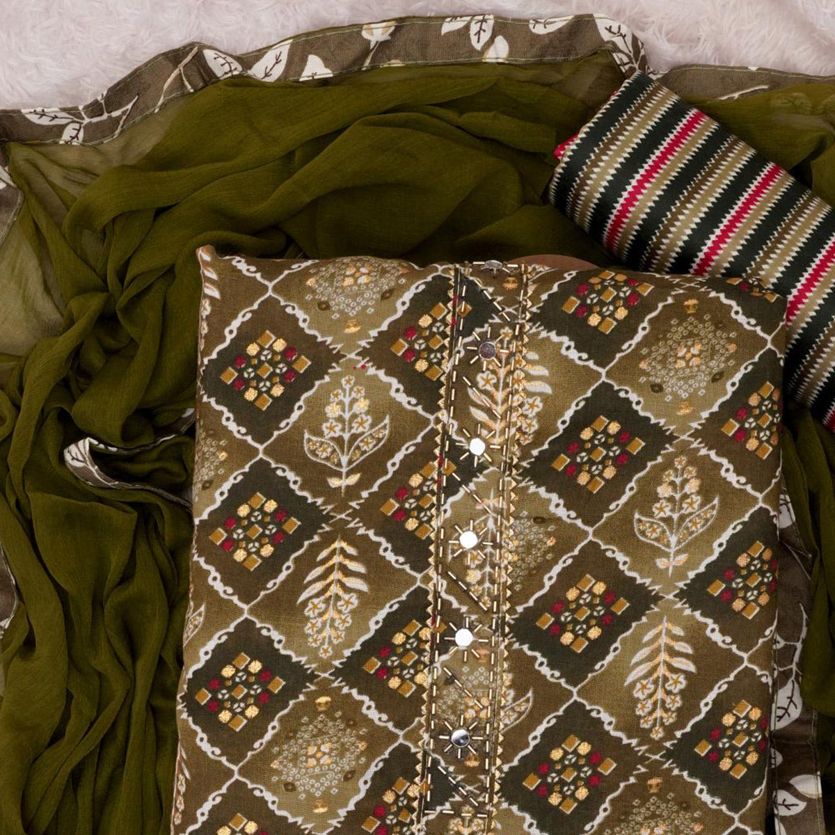 green-foil-printed-with-handwork-cotton-blend-dress-material