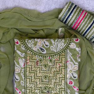 green-foil-printed-with-sequins-embroidery-cotton-blend-dress-material