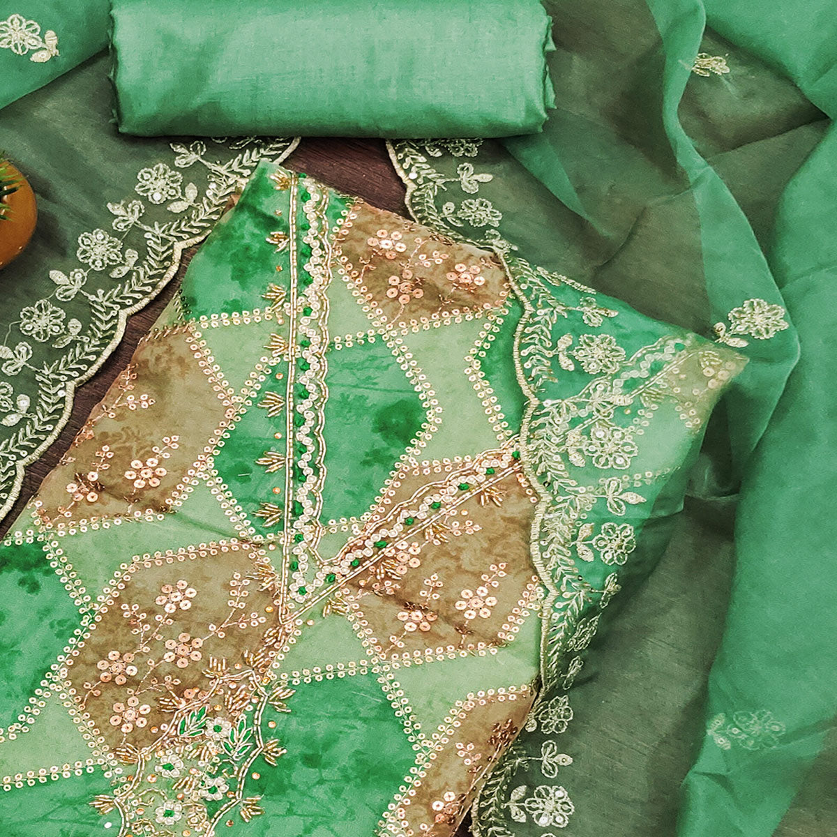 green-floral-sequins-embroidered-organza-dress-material-2