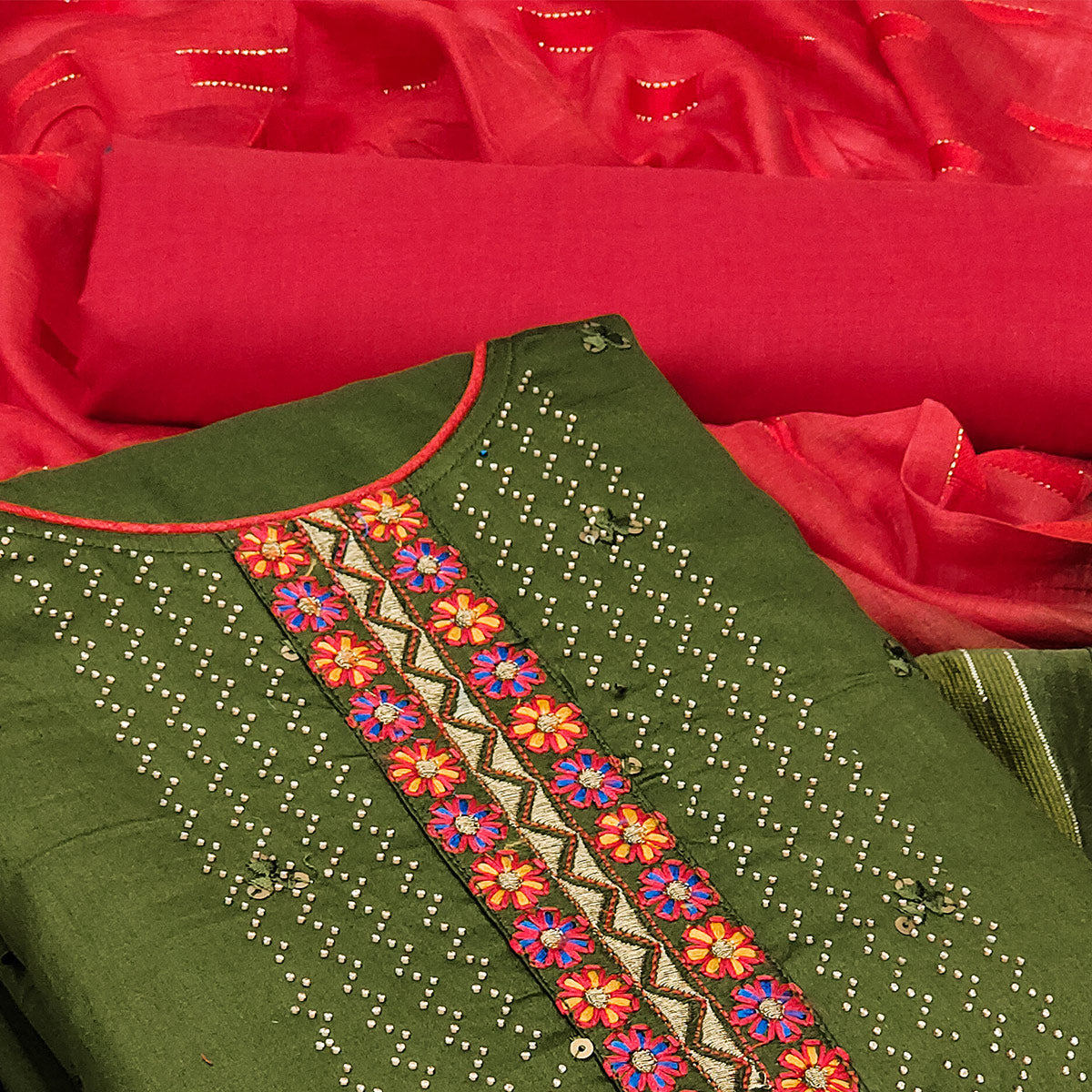 green-floral-embroidered-cotton-blend-dress-material