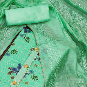 green-floral-printed-chanderi-dress-material-2