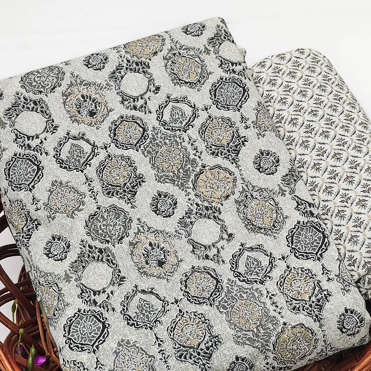 grey-floral-woven-pure-cotton-dress-material
