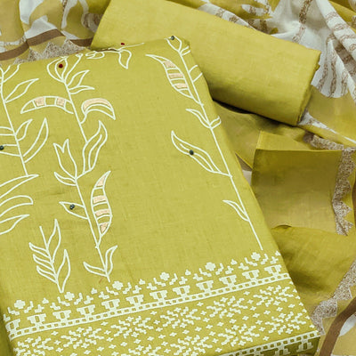 green-floral-foil-printed-pure-cotton-dress-material-1