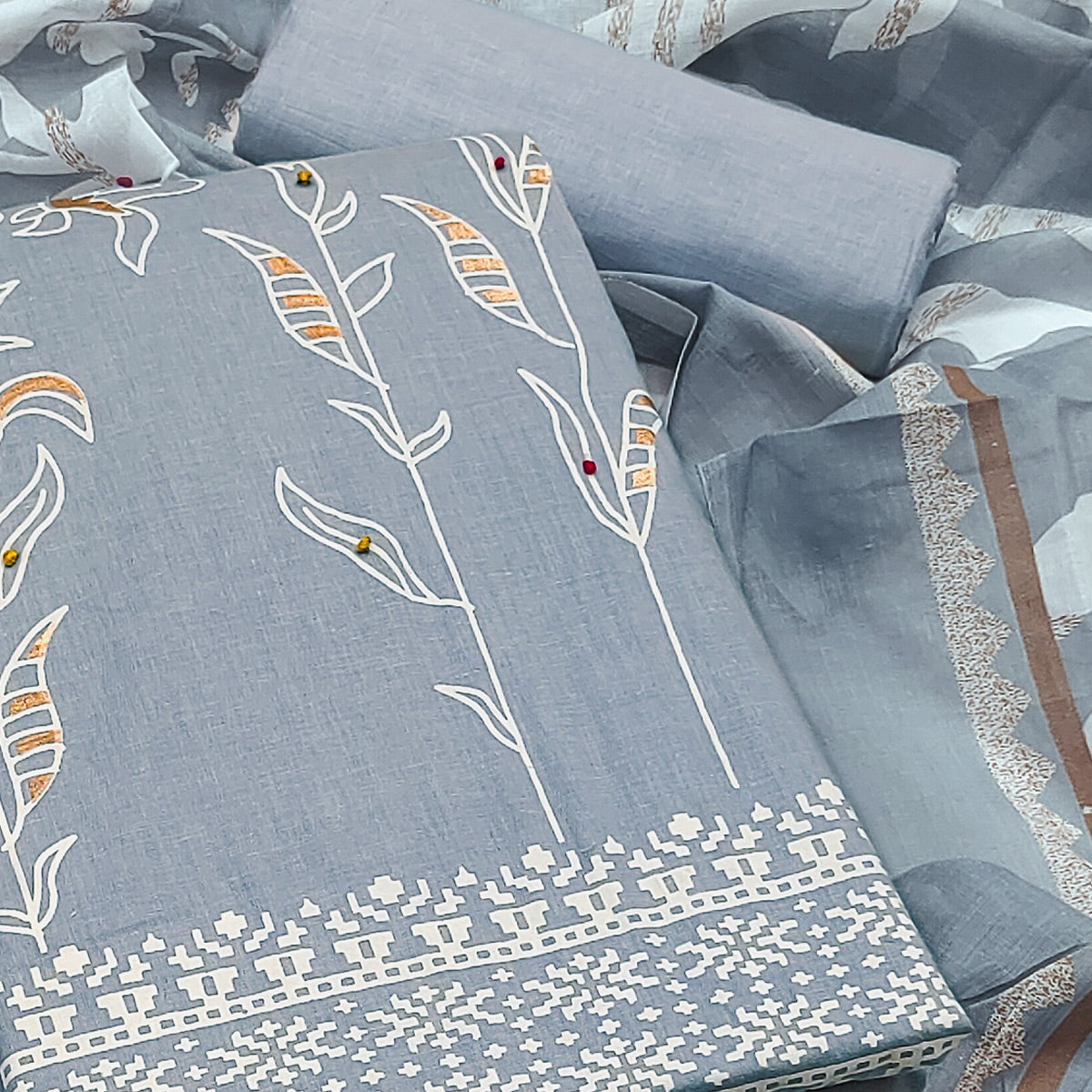 grey-floral-foil-printed-pure-cotton-dress-material