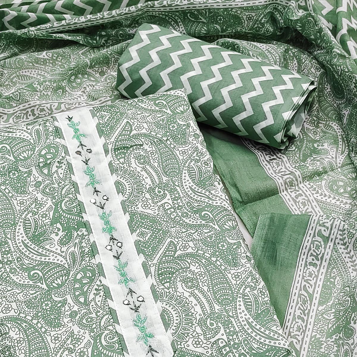 green-paisley-printed-pure-cotton-dress-material