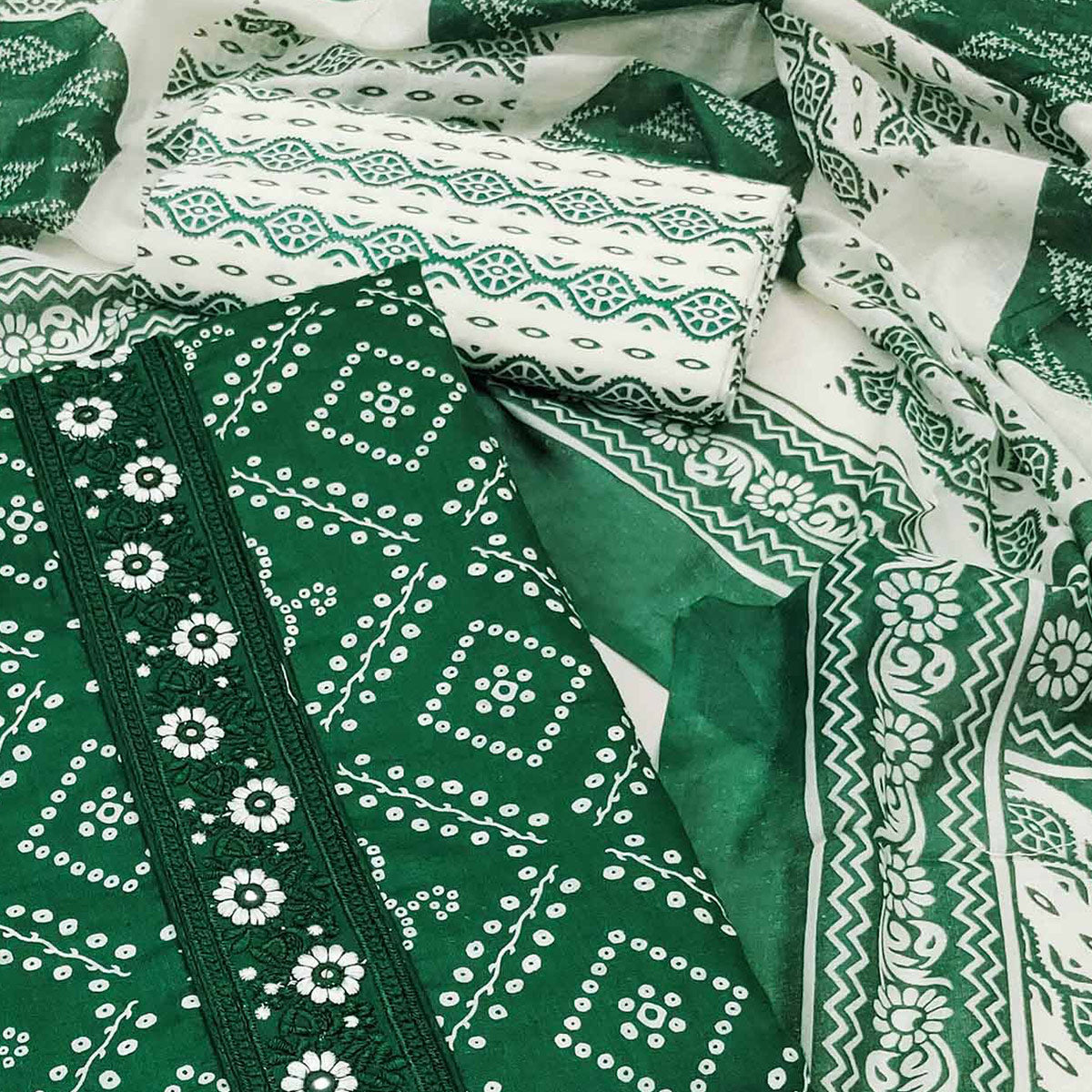 green-bandhani-printed-with-embroidery-pure-cotton-dress-material