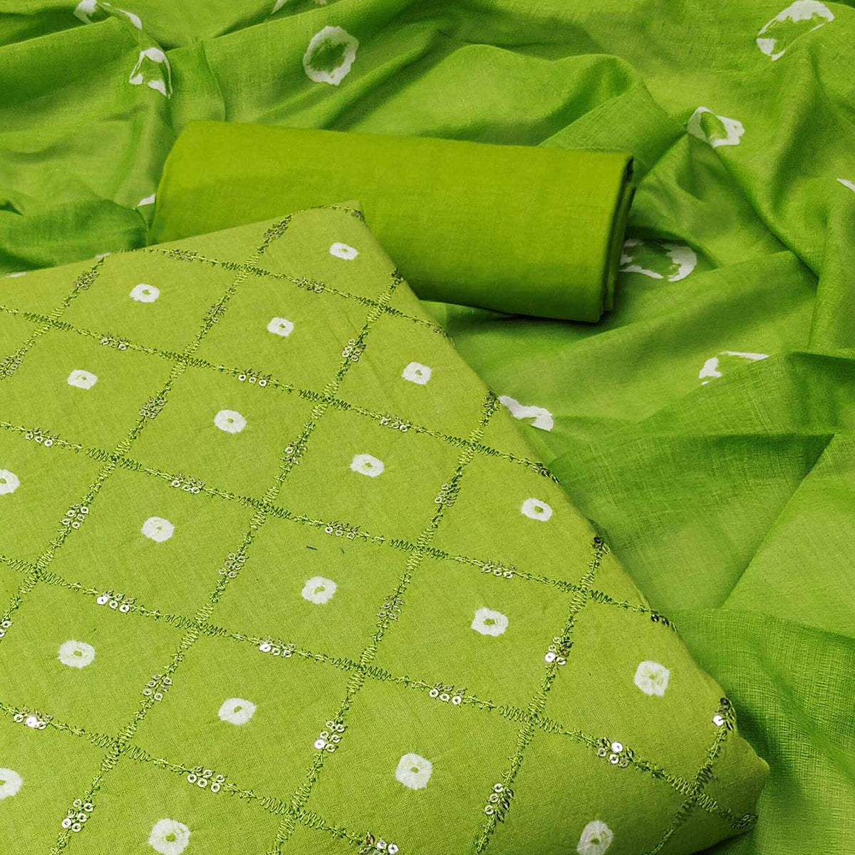green-bandhani-printed-with-embroidered-pure-cotton-dress-material-1
