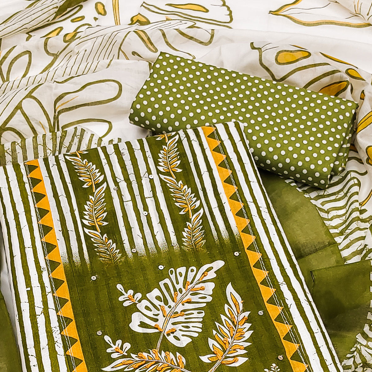 green-striped-printed-with-embroidered-pure-cotton-dress-material