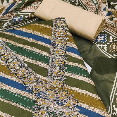 green-striped-printed-with-embroidery-pure-cotton-dress-material
