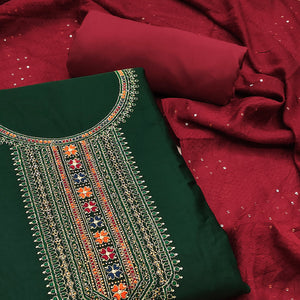 green-embroidered-cotton-silk-dress-material