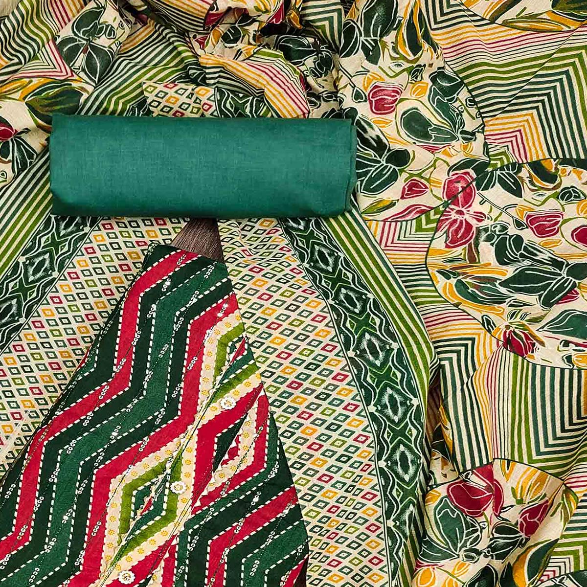 green-printed-with-sequins-work-pure-cotton-dress-material