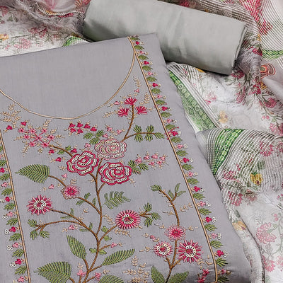grey-floral-sequins-embroidered-roman-cotton-silk-dress-material