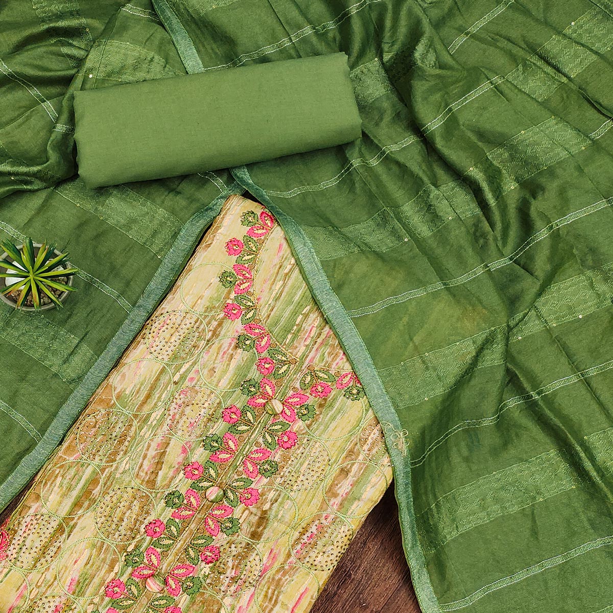 green-printed-with-embroidered-pure-cotton-dress-material