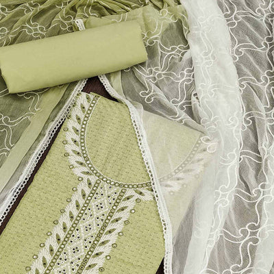 green-chikankari-work-pure-cotton-dress-material