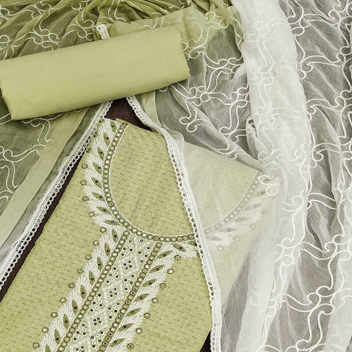 green-chikankari-work-pure-cotton-dress-material