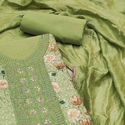 green-floral-print-with-embroidered-pure-cotton-dress-material