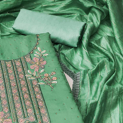green-floral-embroidery-with-stonework-chanderi-silk-dress-material