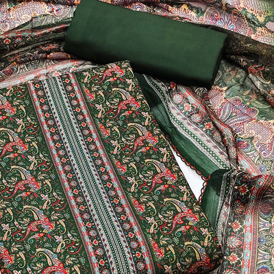 green-floral-digital-printed-poly-cotton-dress-material