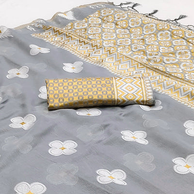 Grey Woven Modal Saree