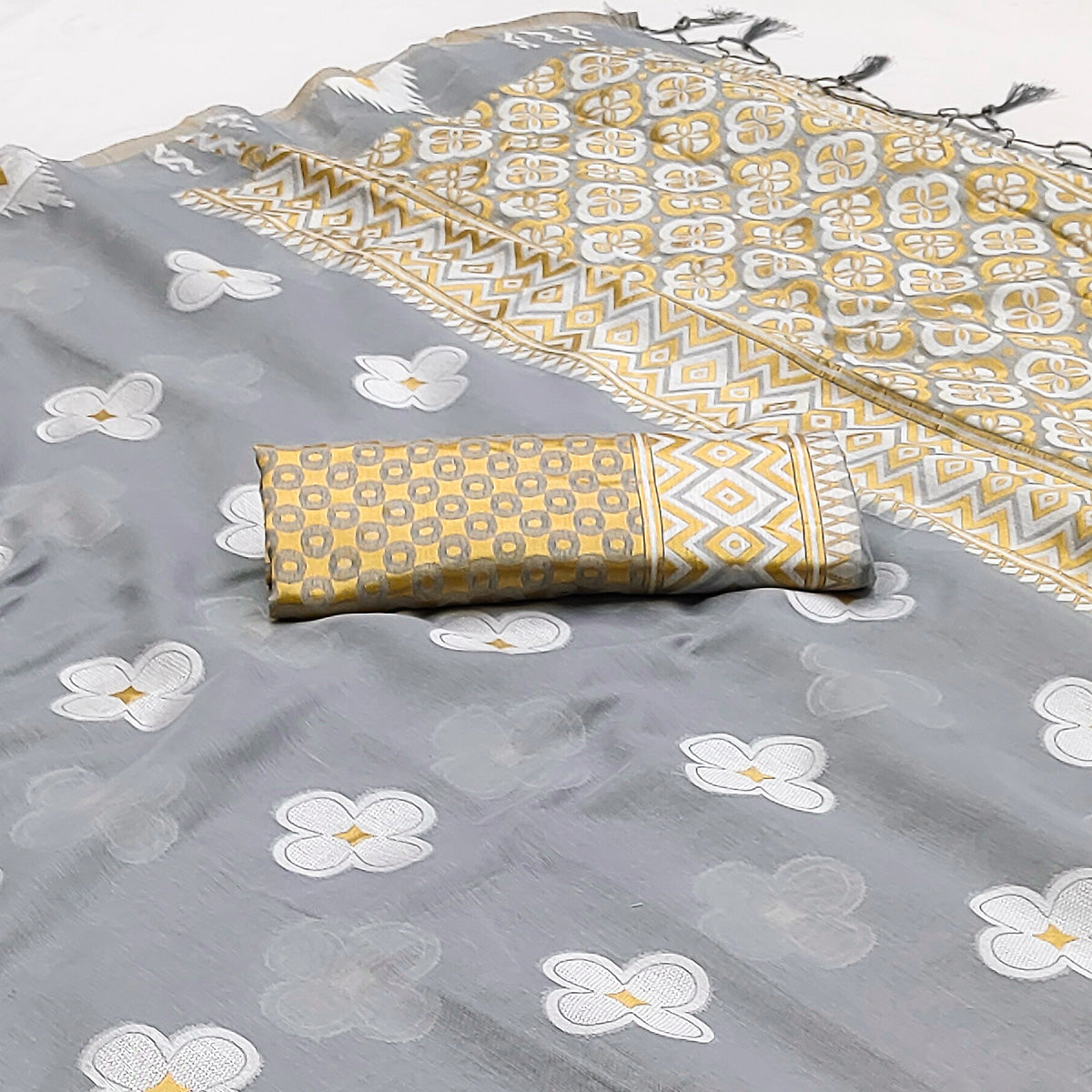 Grey Woven Modal Saree