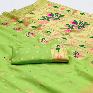 green-woven-paithani-pure-cotton-saree