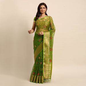 green-floral-embroidered-organza-saree-4