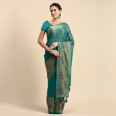 green-embroidered-with-swarovski-work-viscose-saree