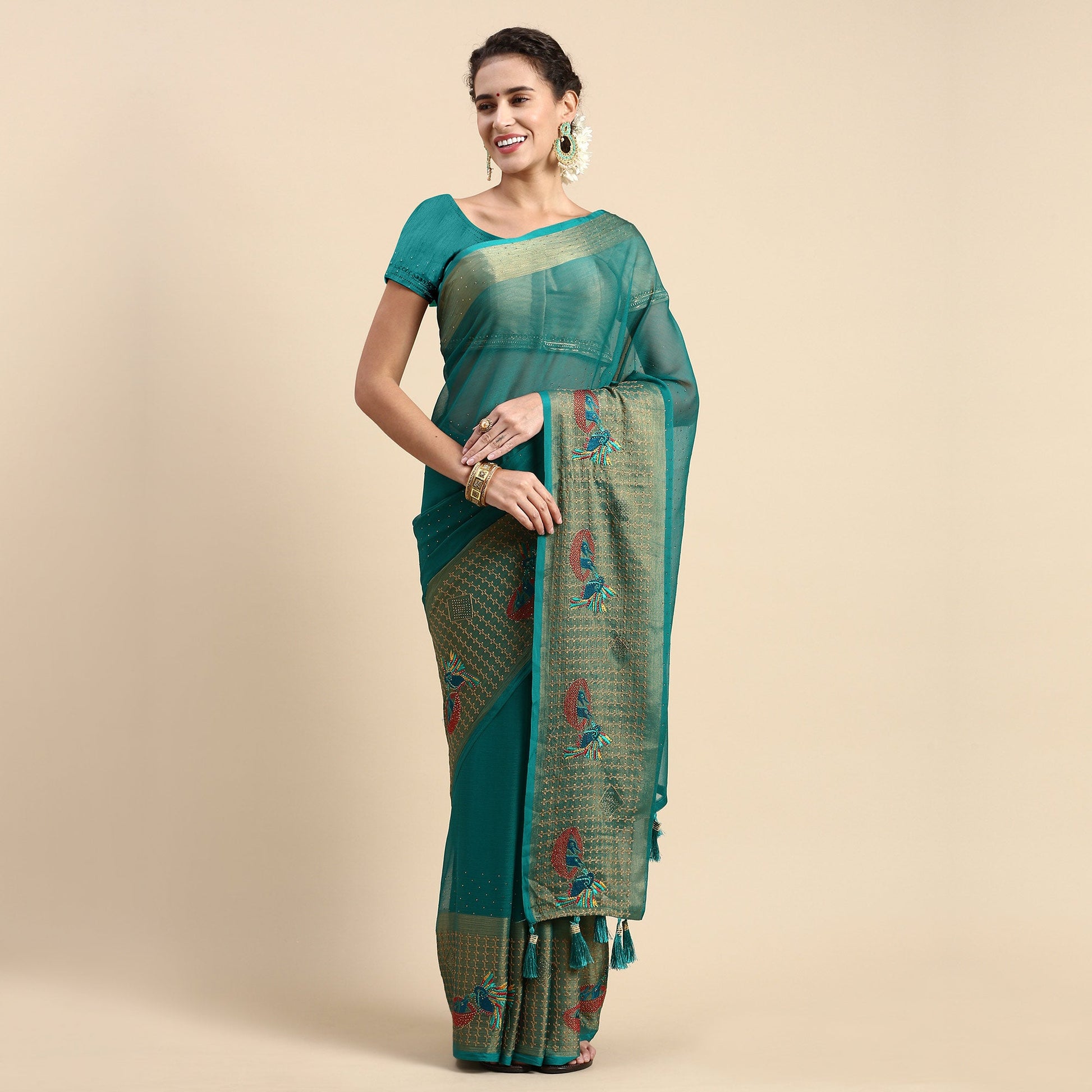 green-embroidered-with-swarovski-work-viscose-saree