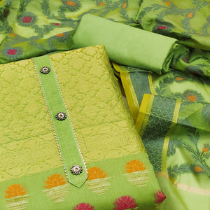 green-floral-woven-banarasi-silk-dress-material-1